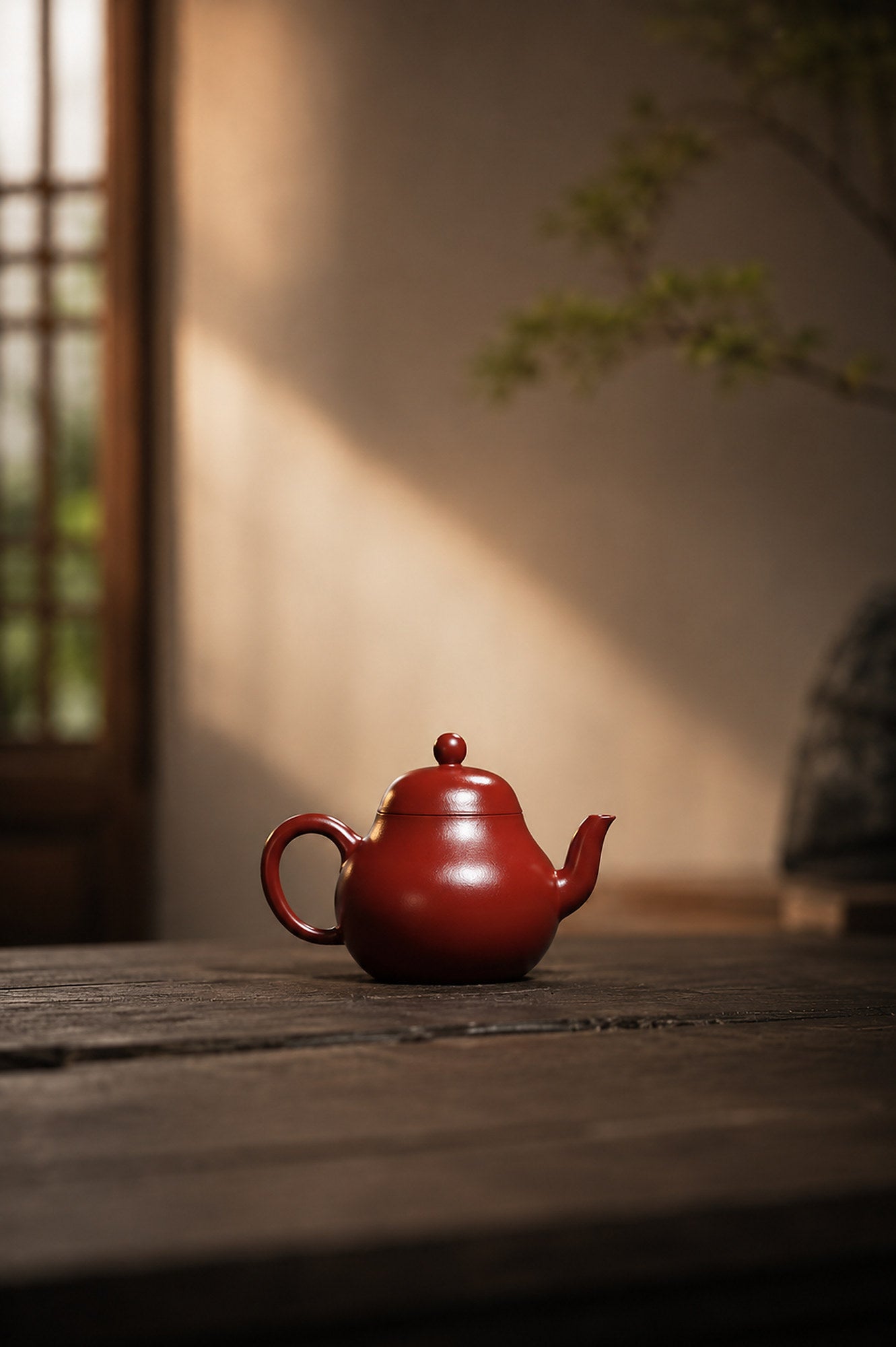 Handmade Pear-Shaped Yixing Zisha Teapot – Zhuni Clay, 120ml