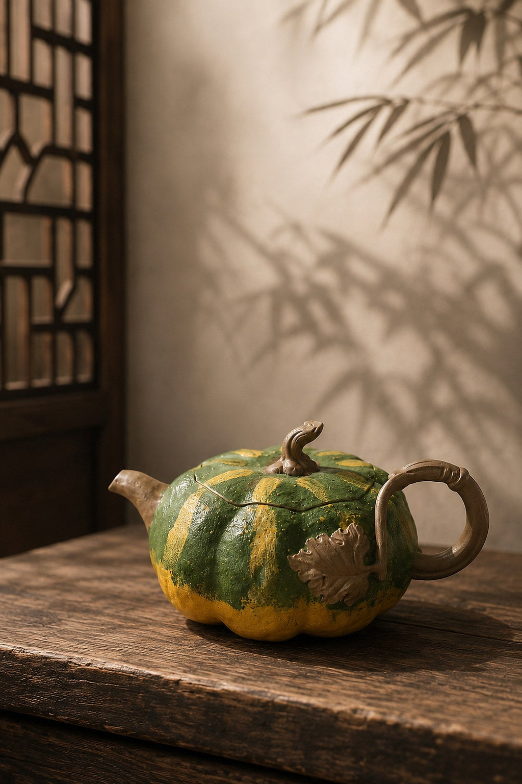 Pumpkin Form Yixing Zisha Teapot – Aged Duanni Clay, 160ml