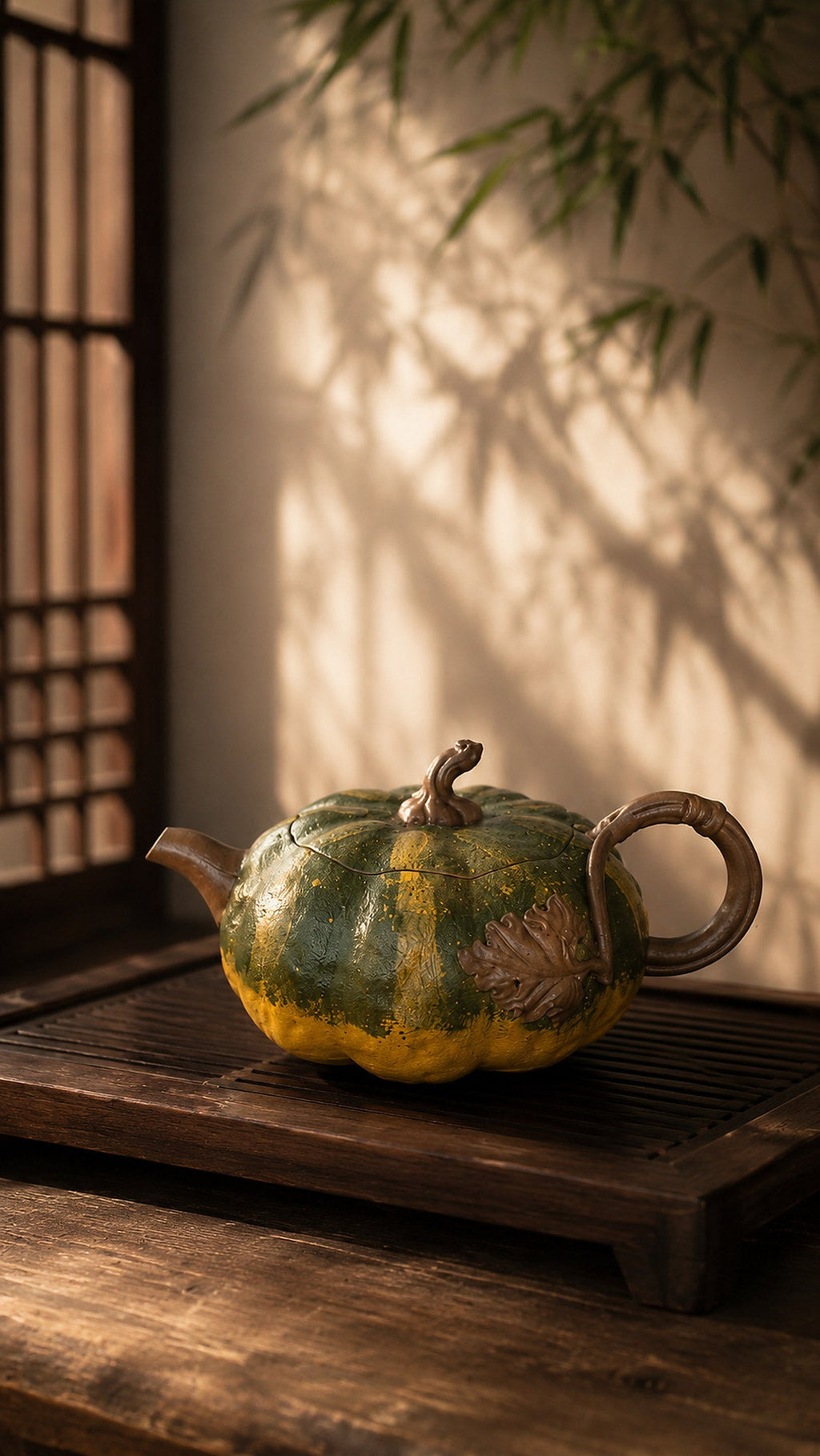 Pumpkin Form Yixing Zisha Teapot – Aged Duanni Clay, 160ml