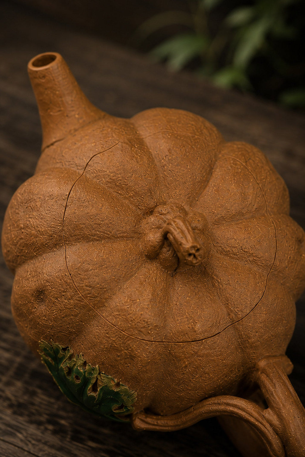 Handmade Pumpkin Form Yixing Zisha Teapot – Golden Duanni Clay, 150ml
