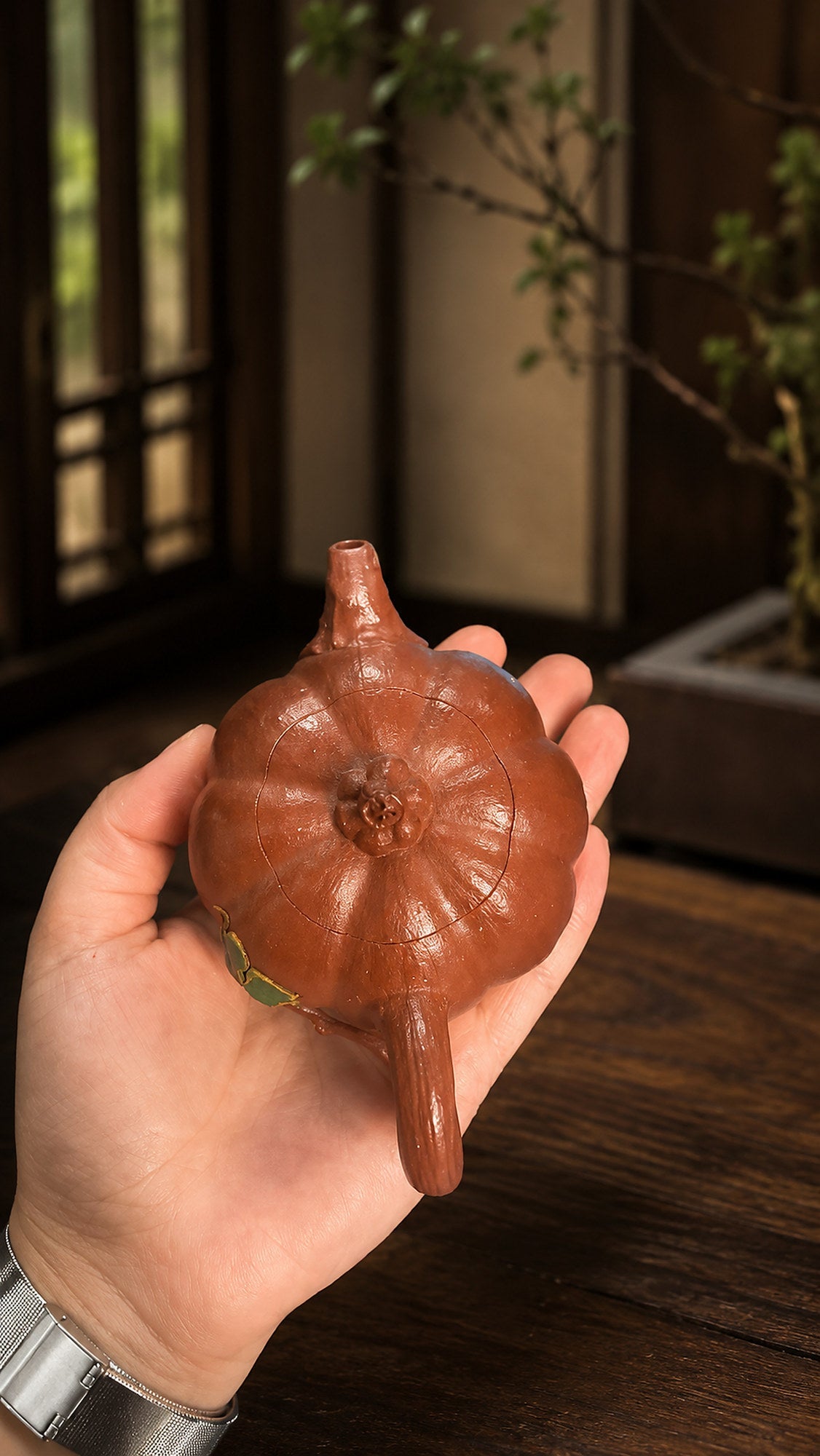 Pumpkin Form Yixing Zisha Teapot – Jiangponi Clay, 120ml