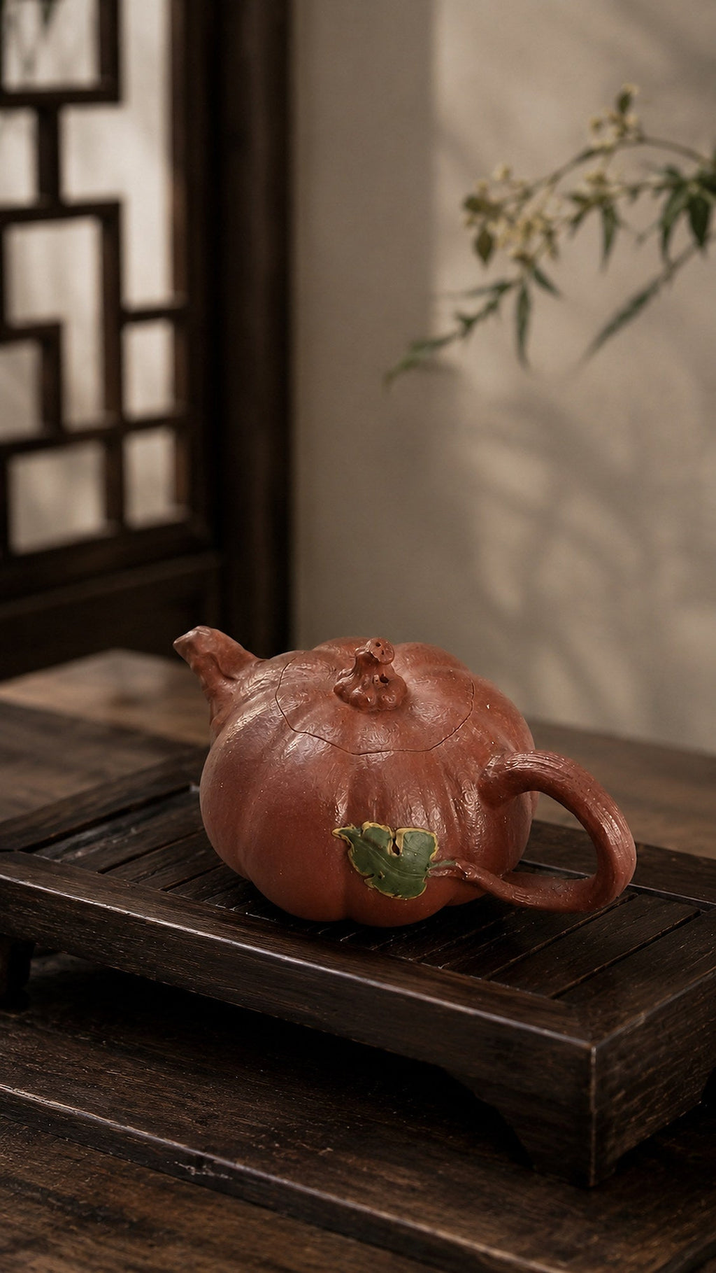 Pumpkin Form Yixing Zisha Teapot – Jiangponi Clay, 120ml