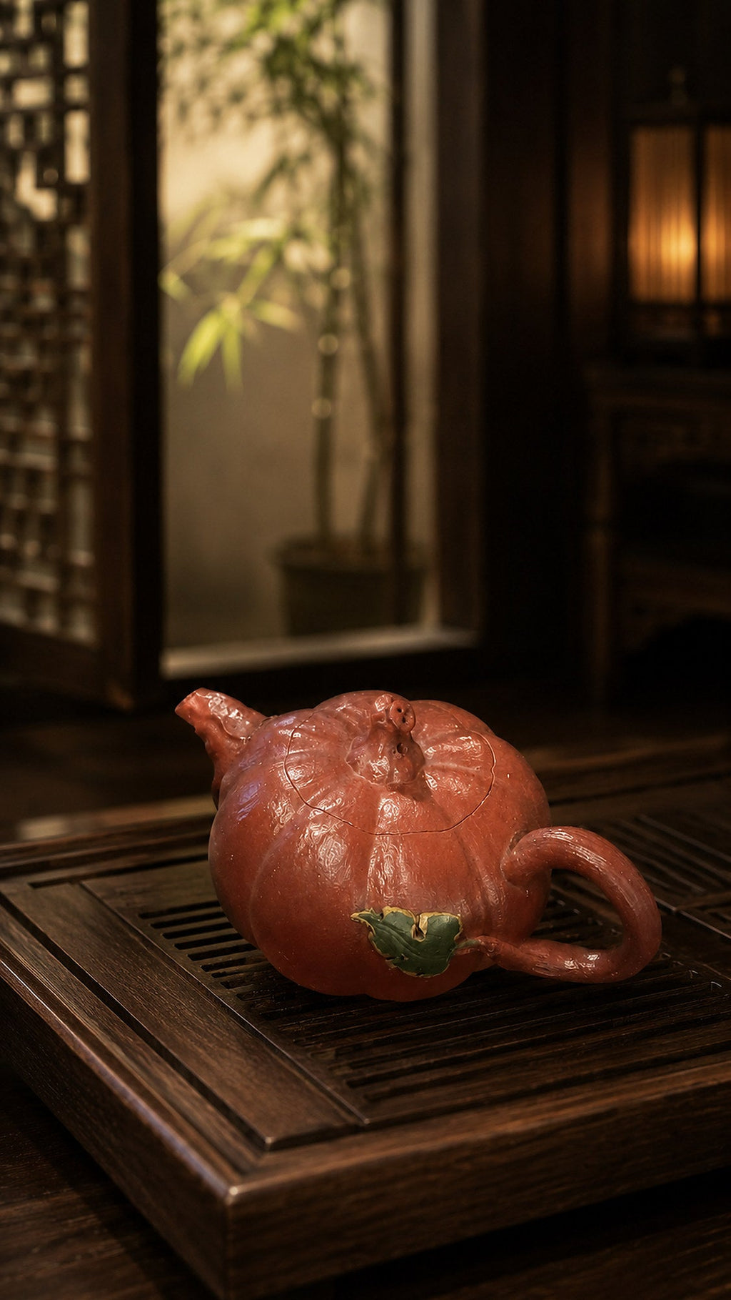 Pumpkin Form Yixing Zisha Teapot – Jiangponi Clay, 120ml