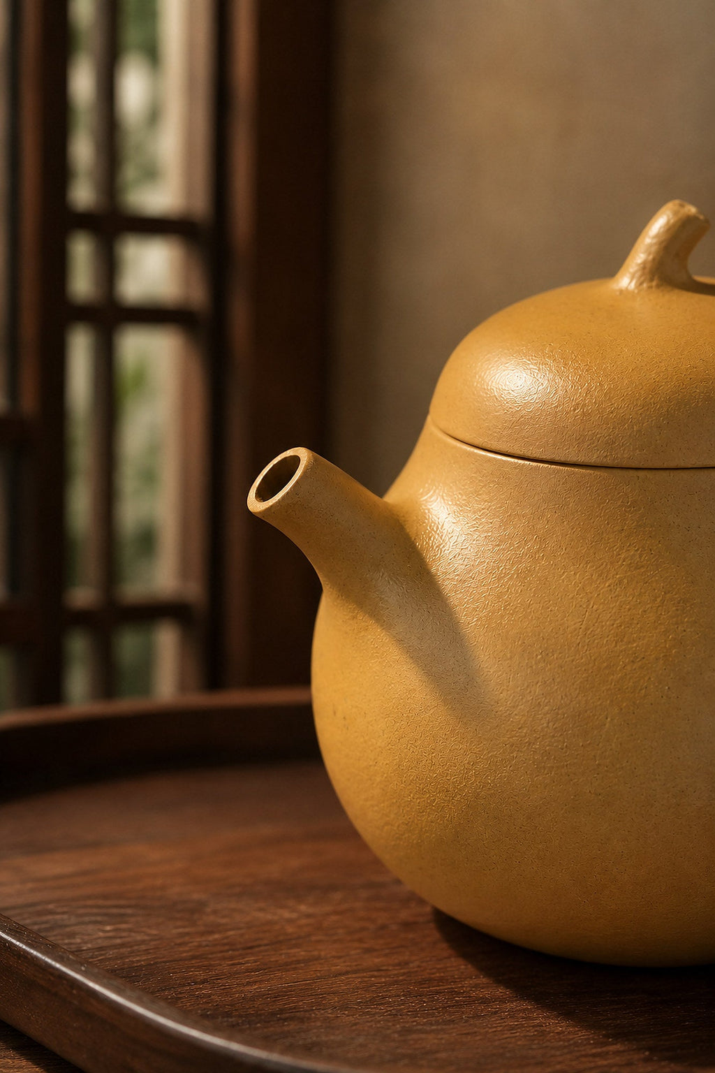 Qie Gua Yixing Zisha Teapot – Golden Duanni Clay, 100ml