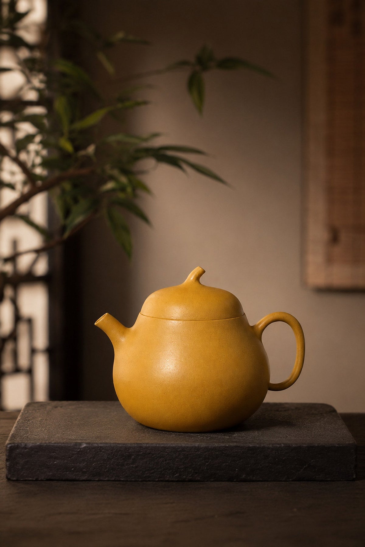 Qie Gua Yixing Zisha Teapot – Golden Duanni Clay, 100ml