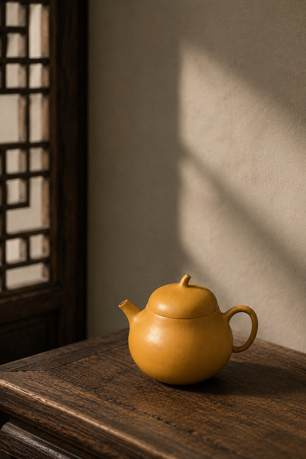 Qie Gua Yixing Zisha Teapot – Golden Zhuni Clay, 80ml