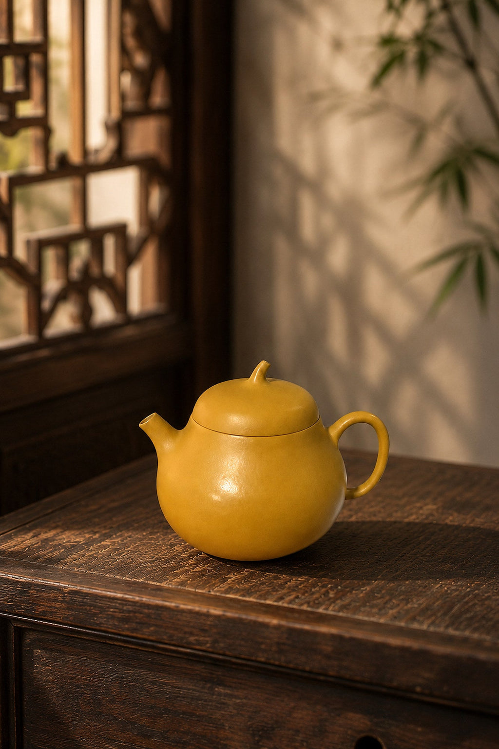 Qie Gua Yixing Zisha Teapot – Golden Zhuni Clay, 80ml