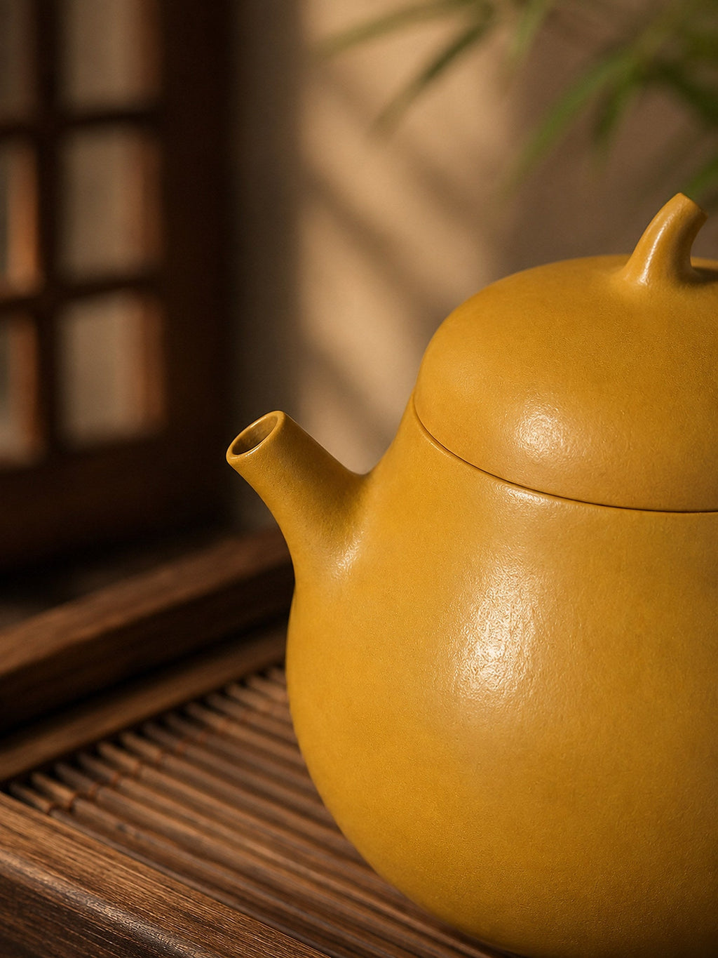 Qie Gua Yixing Zisha Teapot – Golden Zhuni Clay, 80ml