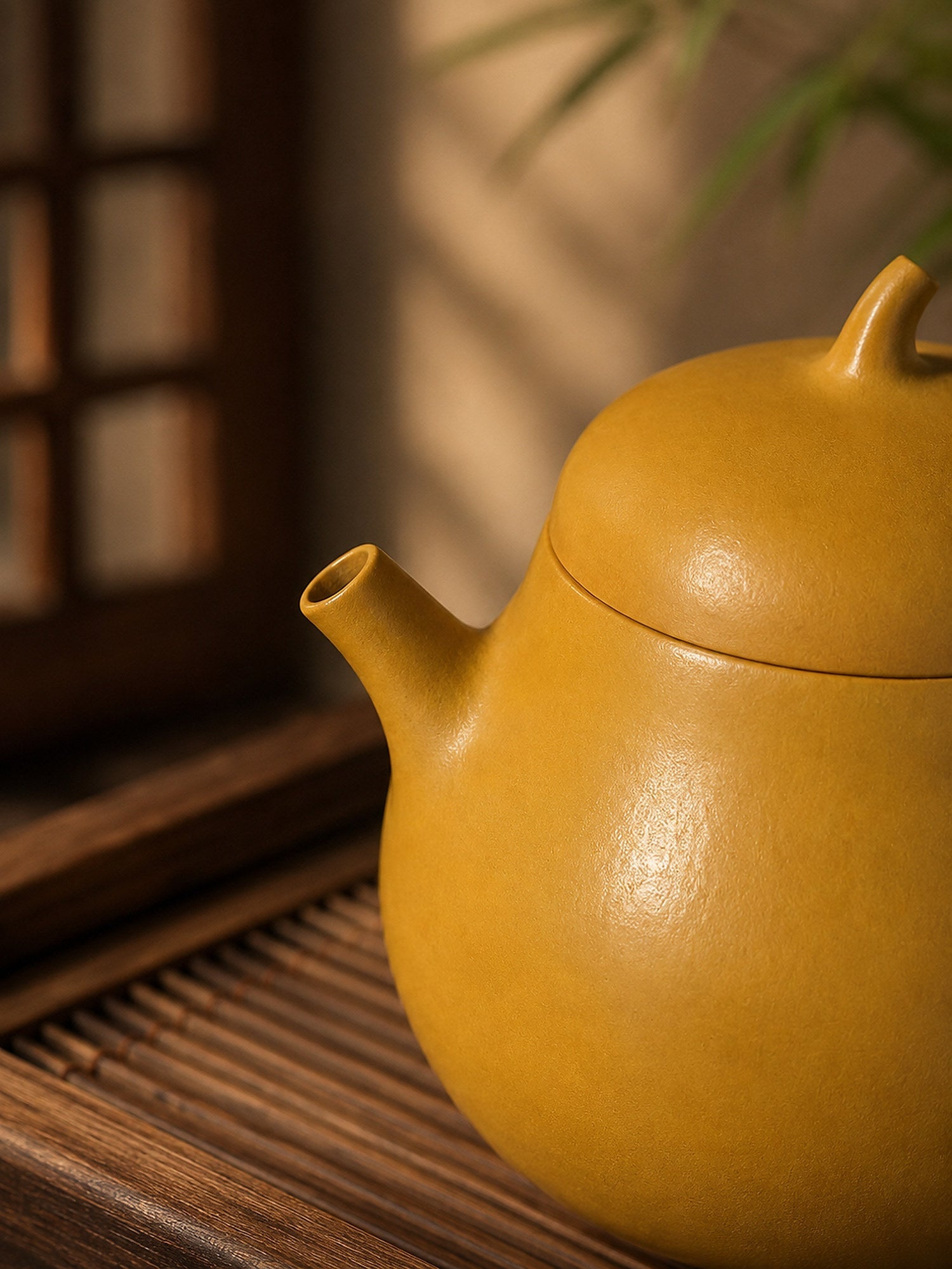 Qie Gua Yixing Zisha Teapot – Golden Zhuni Clay, 80ml