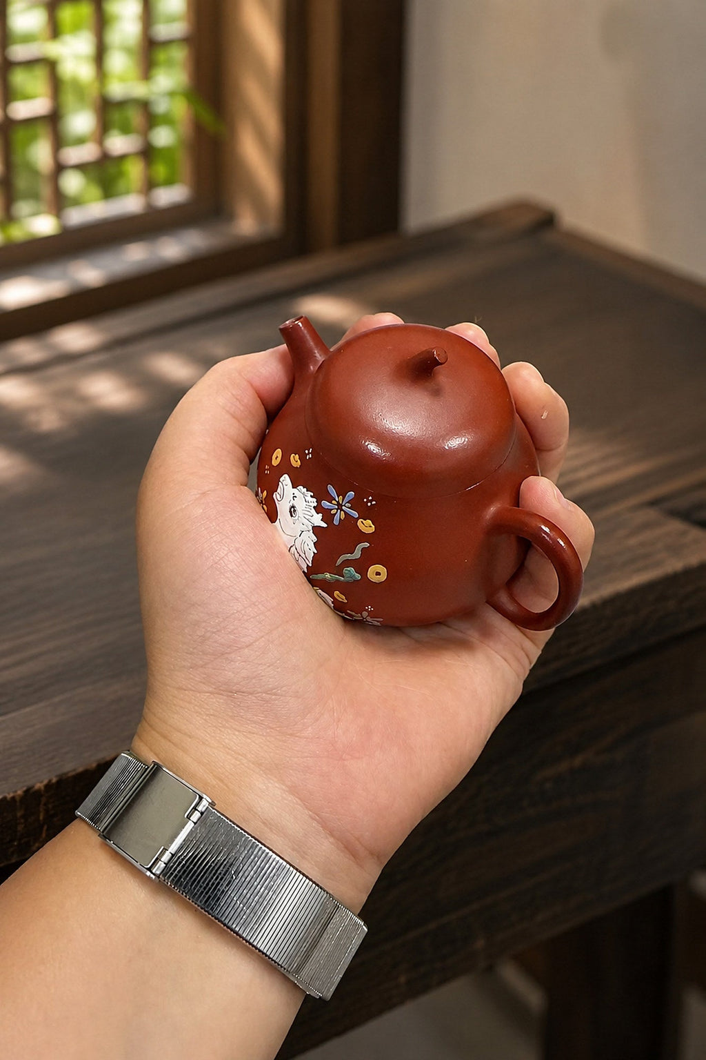 Qie Gua Yixing Zisha Teapot – Zhuni Clay, 80ml – No. 043