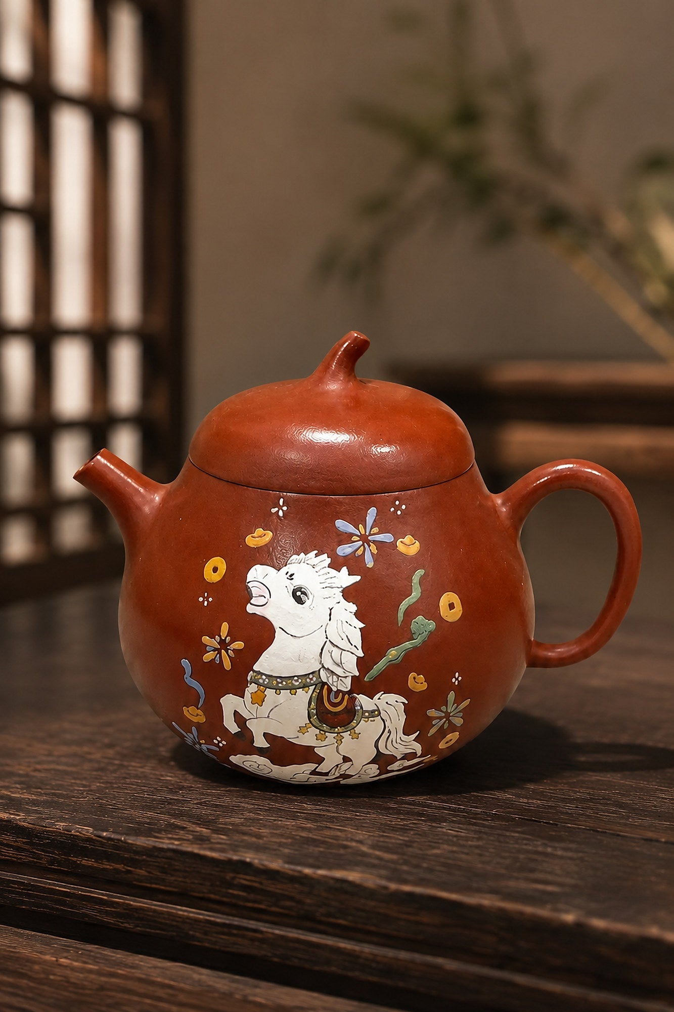 Qie Gua Yixing Zisha Teapot – Zhuni Clay, 80ml – No. 043