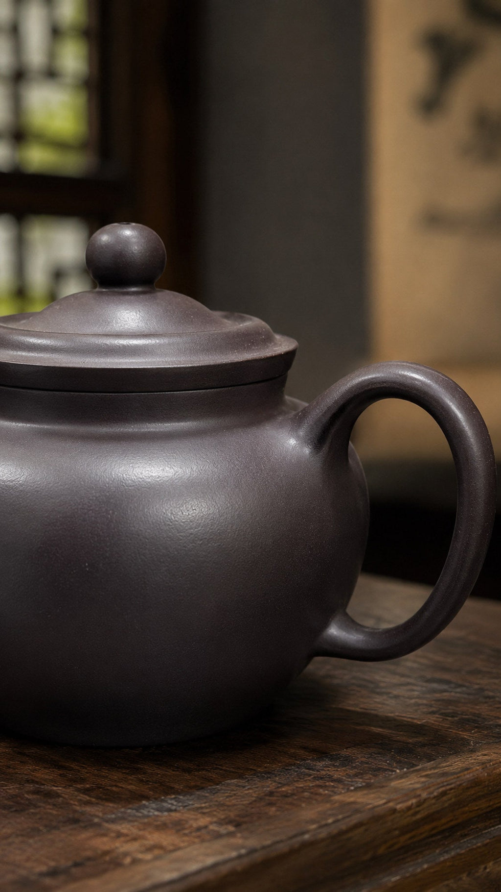 Handmade Qiu Shui Yixing Zisha Teapot – Hei Duntou Clay, 240ml