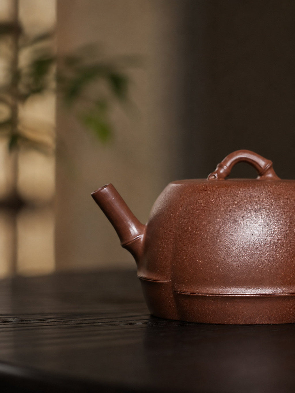 Handmade Ribbed Form Yixing Zisha Teapot – Red Jiangponi Clay, 160ml