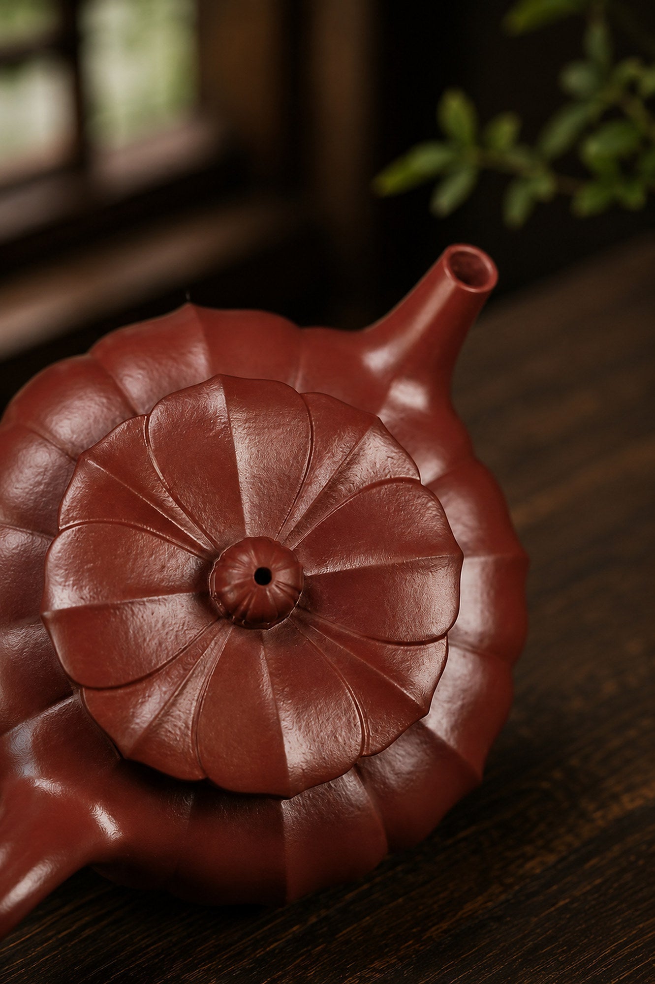 Handmade Ribbed Form Yixing Zisha Teapot – Zhuni Clay, 100ml