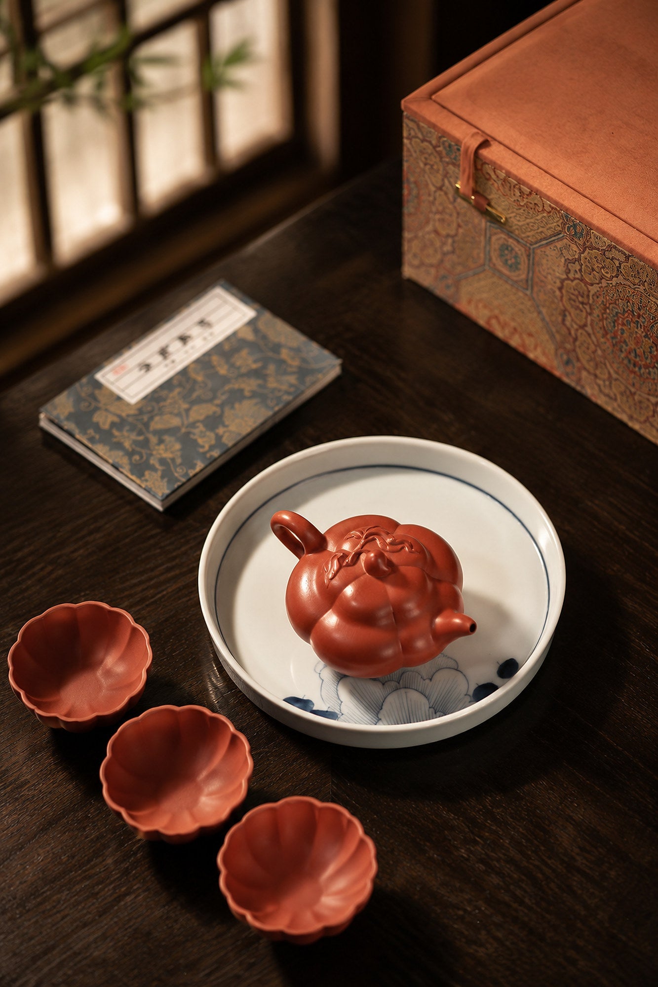 Handmade Ribbed Form Yixing Zisha Teapot – Zhuni Clay, 200ml