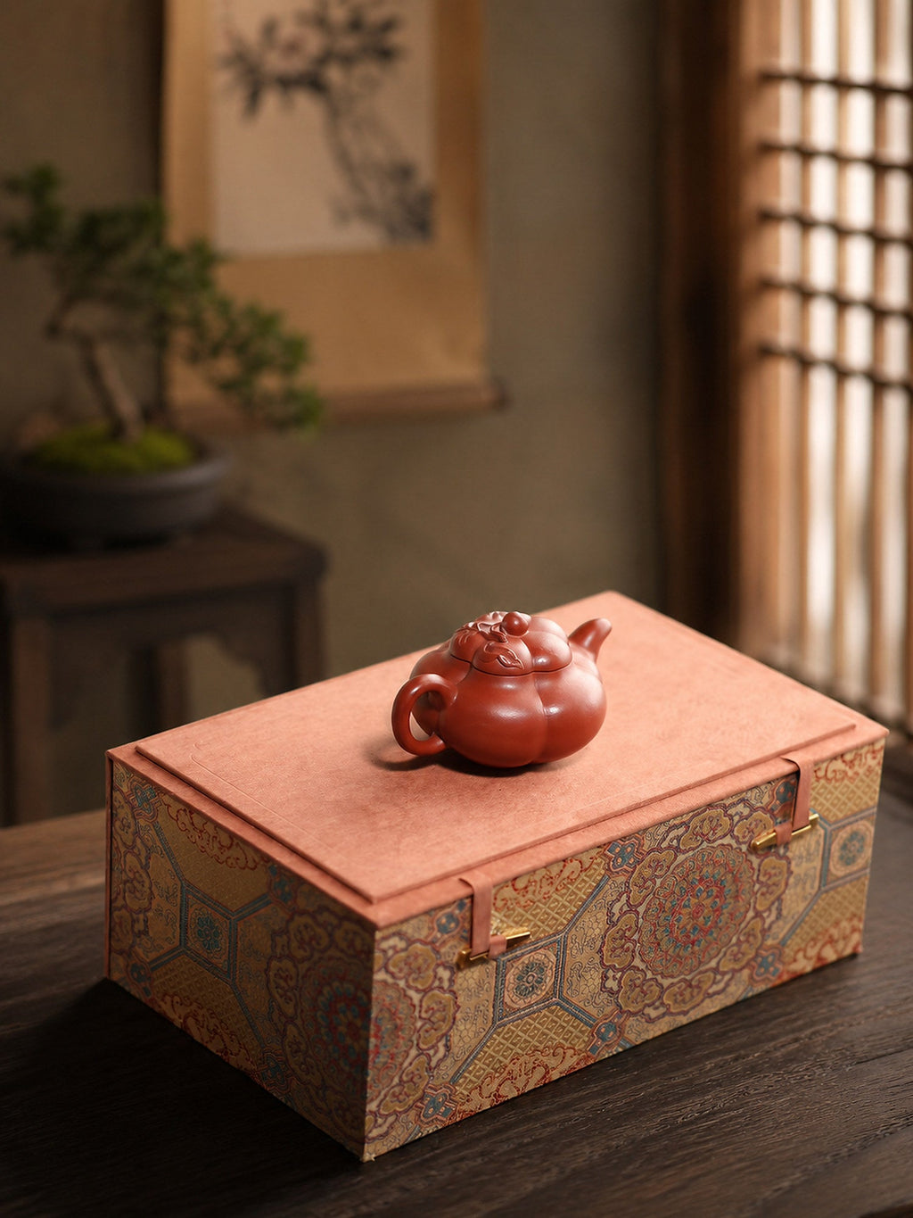 Handmade Ribbed Form Yixing Zisha Teapot – Zhuni Clay, 200ml