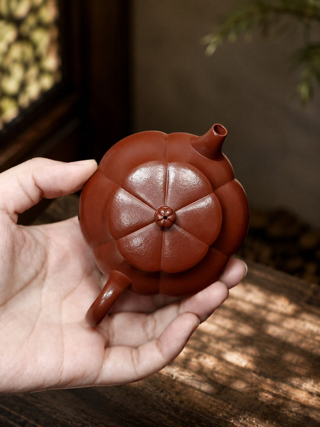 Handmade Ribbed Form Yixing Zisha Teapot – Zhuni Clay, 110ml