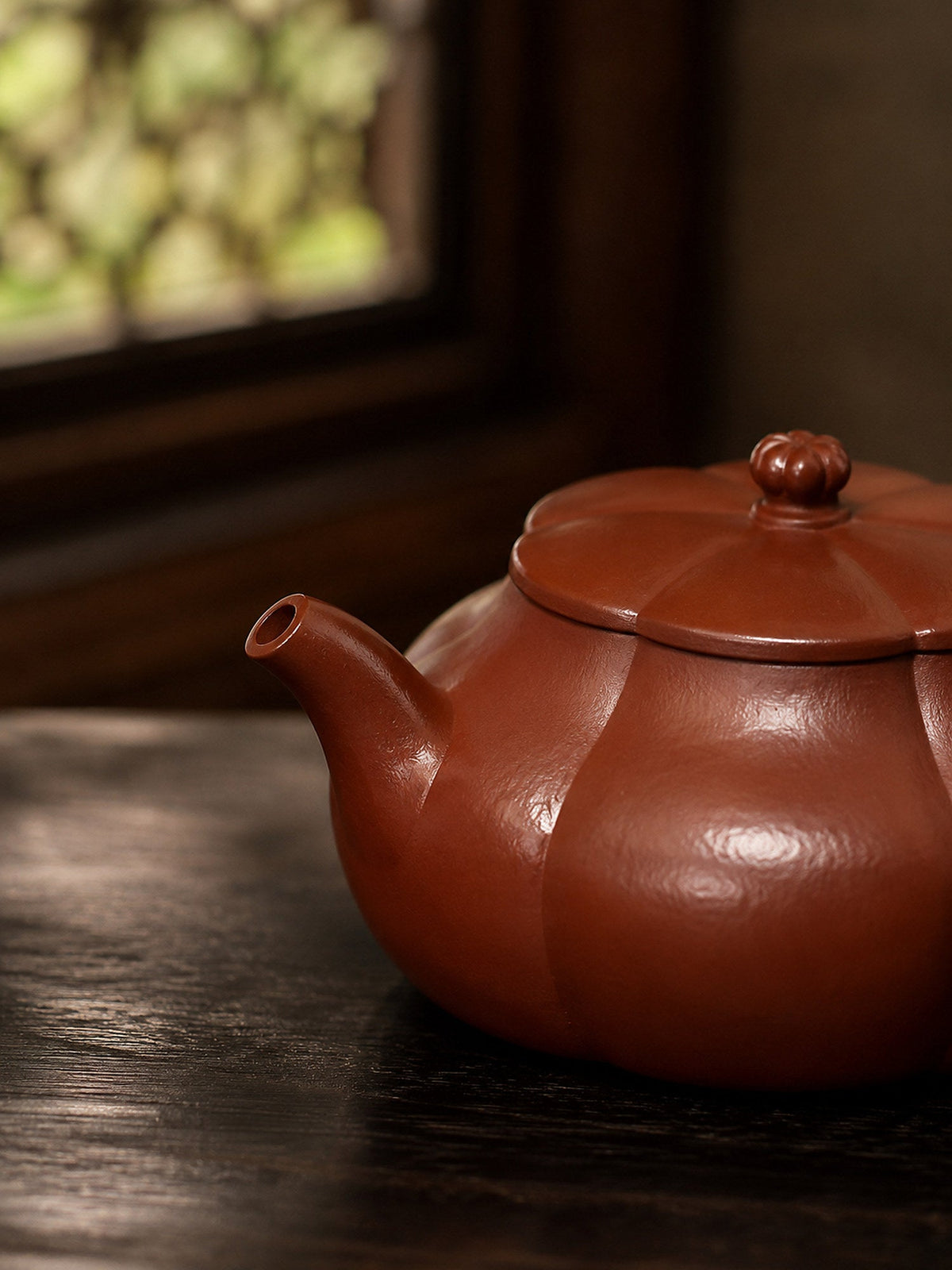 Handmade Ribbed Form Yixing Zisha Teapot – Zhuni Clay, 110ml