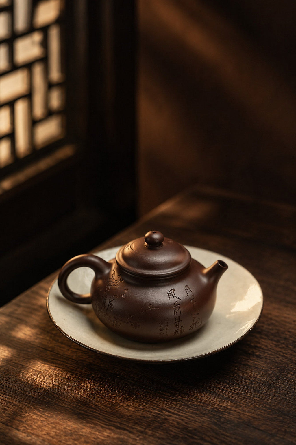 Rongtian Yixing Zisha Teapot – Aged Zini Clay, 150ml