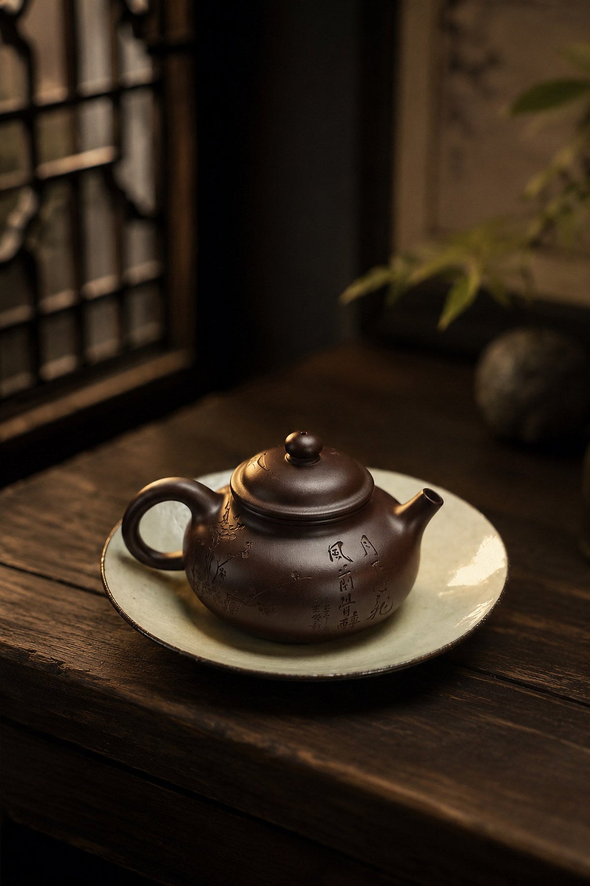Rongtian Yixing Zisha Teapot – Aged Zini Clay, 150ml