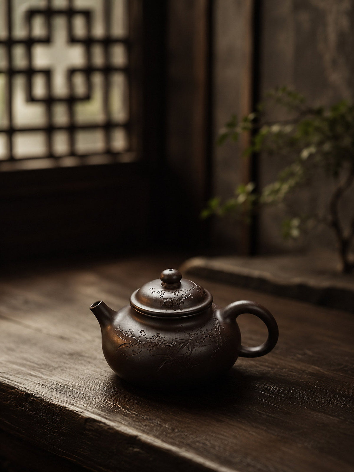Rongtian Yixing Zisha Teapot – Aged Zini Clay, 150ml