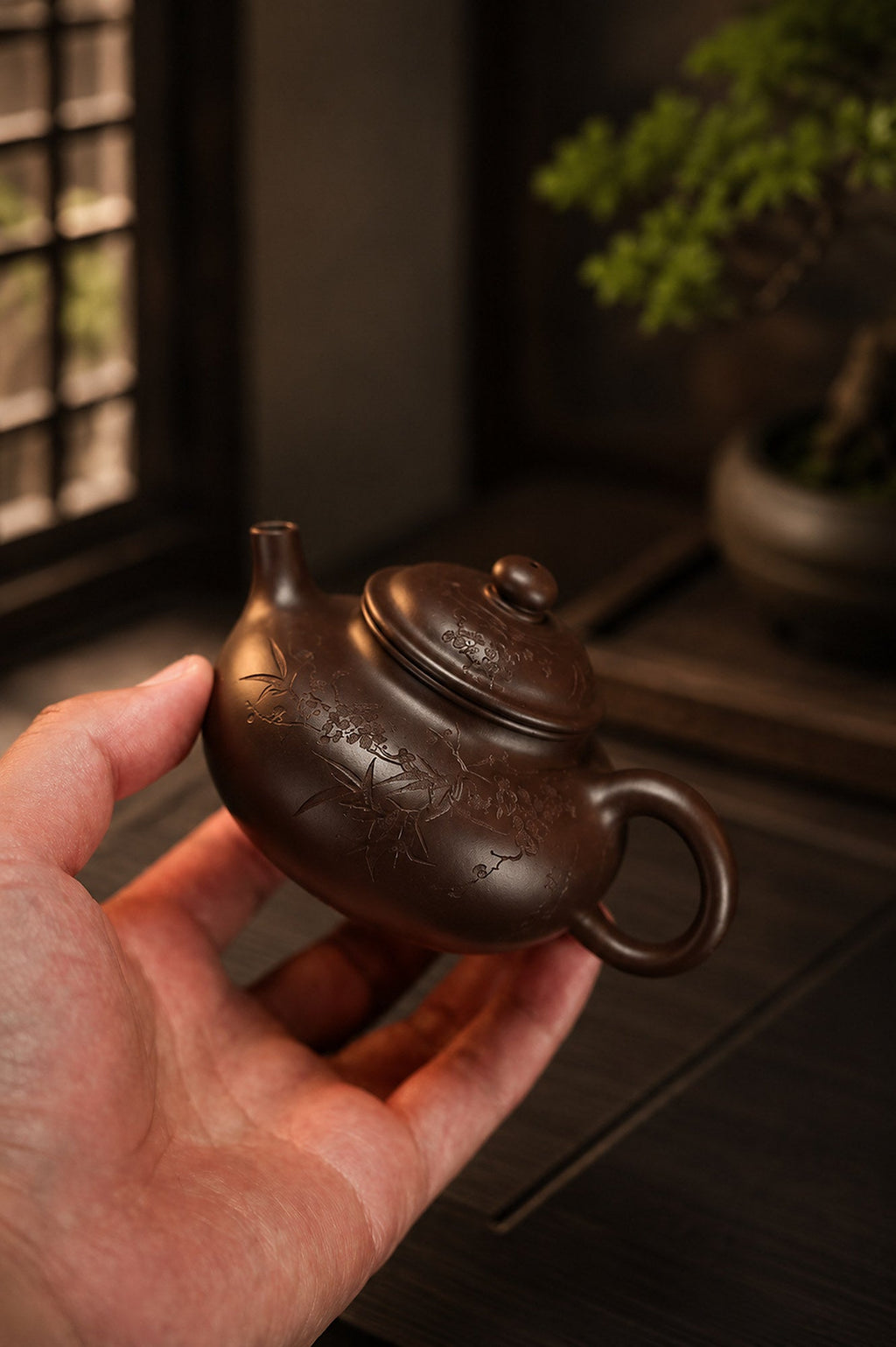 Rongtian Yixing Zisha Teapot – Aged Zini Clay, 150ml