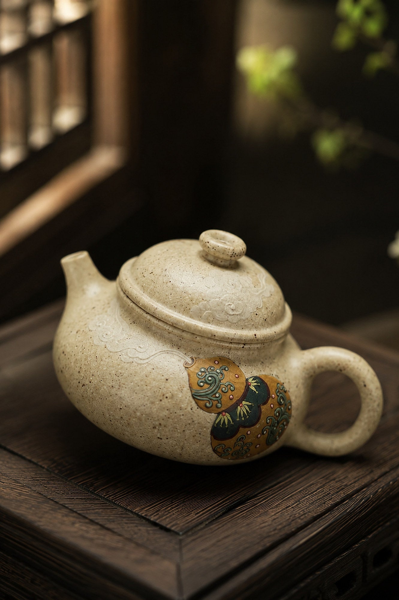 Rongtian Yixing Zisha Teapot – Baiyu Duanni Clay, 100ml