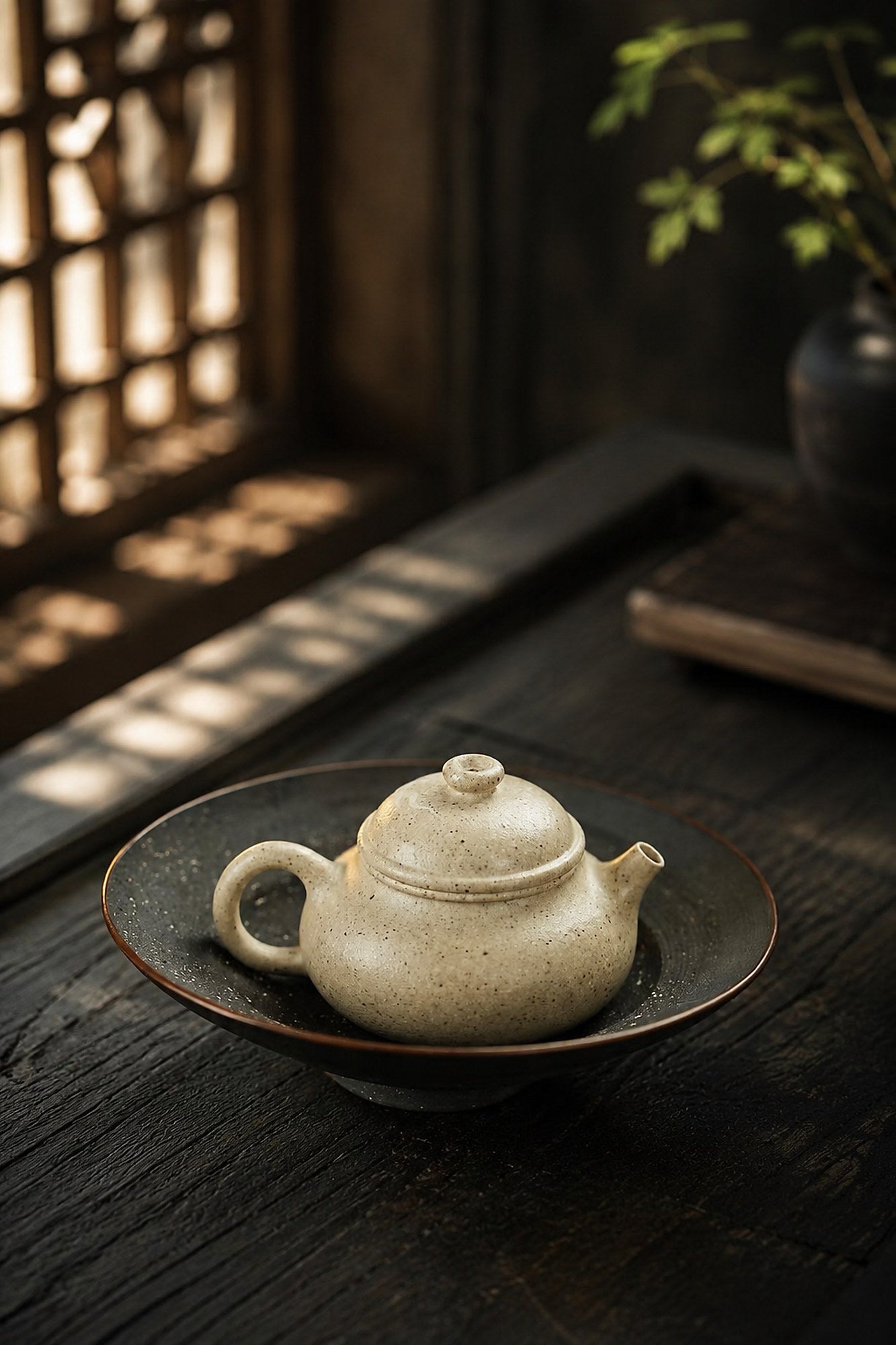 Rongtian Yixing Zisha Teapot – Baiyu Duanni Clay, 100ml
