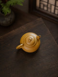 Handmade Rongtian Yixing Zisha Teapot – Golden Duanni Clay, 90ml