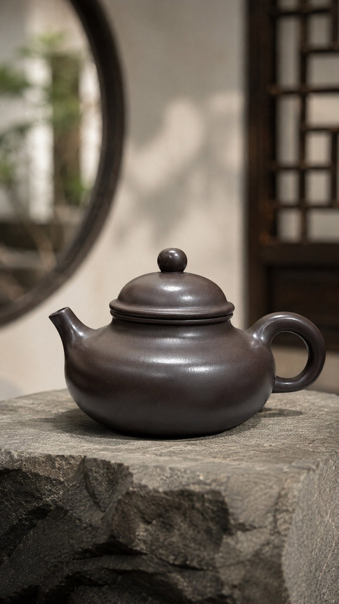 Handmade Rongtian Yixing Zisha Teapot – Hei Duntou Clay, 170ml