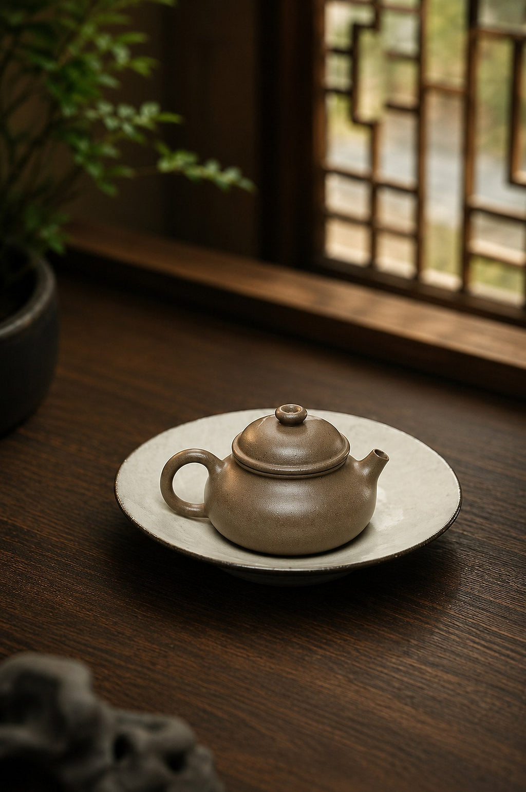Rongtian Yixing Zisha Teapot – Qing Jiangponi Clay, 100ml