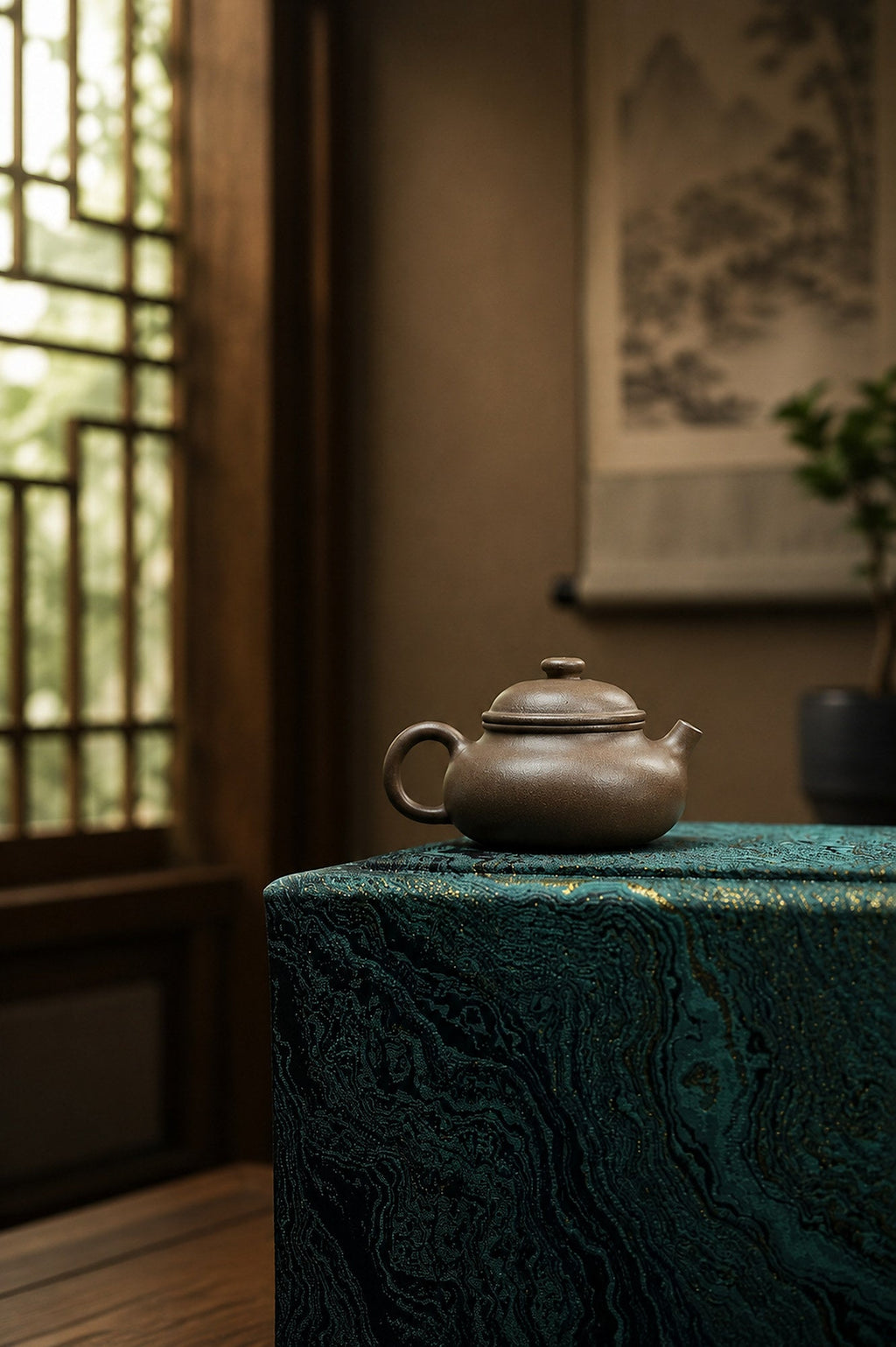 Rongtian Yixing Zisha Teapot – Qing Jiangponi Clay, 100ml