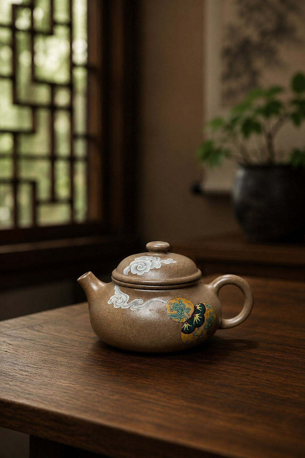 Rongtian Yixing Zisha Teapot – Qing Jiangponi Clay, 100ml