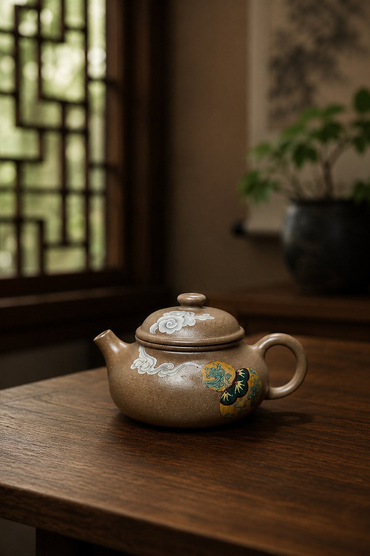 Rongtian Yixing Zisha Teapot – Qing Jiangponi Clay, 100ml