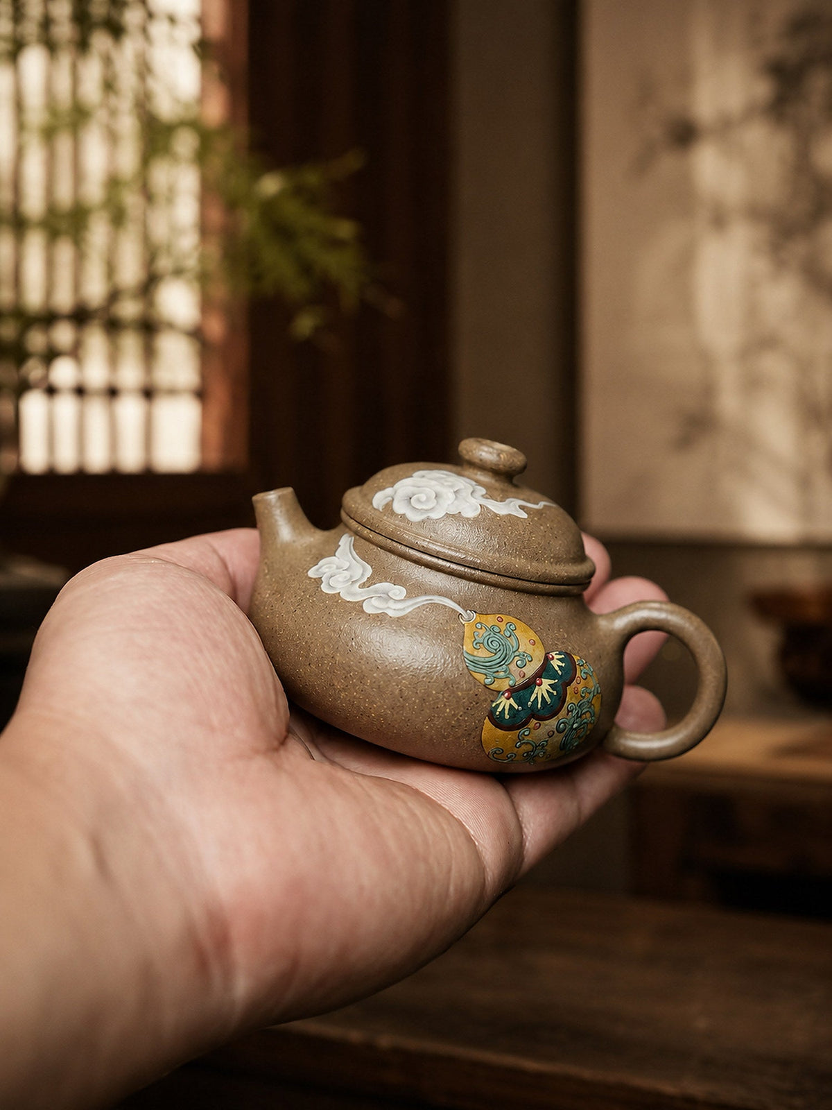 Rongtian Yixing Zisha Teapot – Qing Jiangponi Clay, 100ml