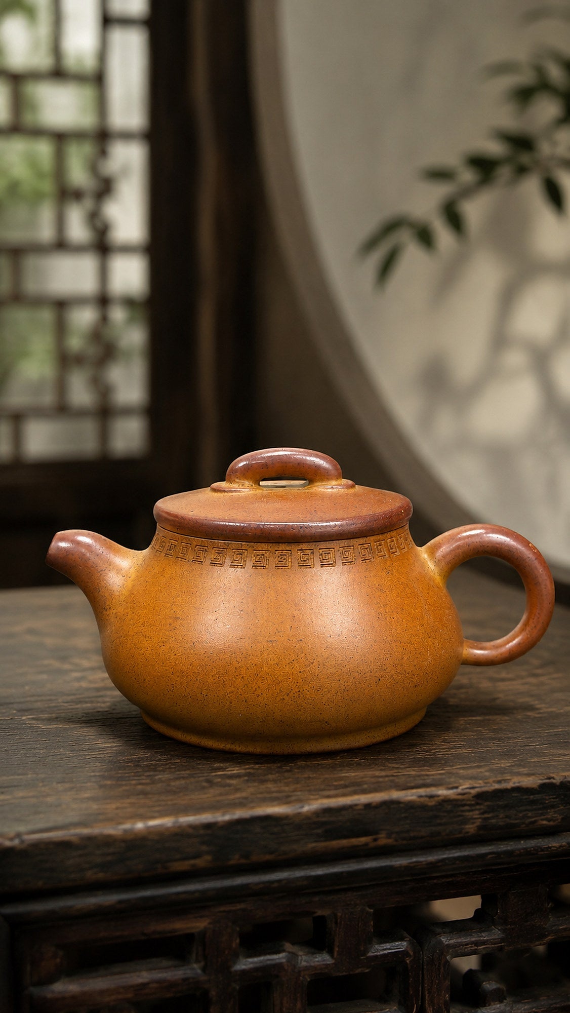 Ru Xiang Yixing Zisha Teapot – Golden Duanni Clay, 160ml