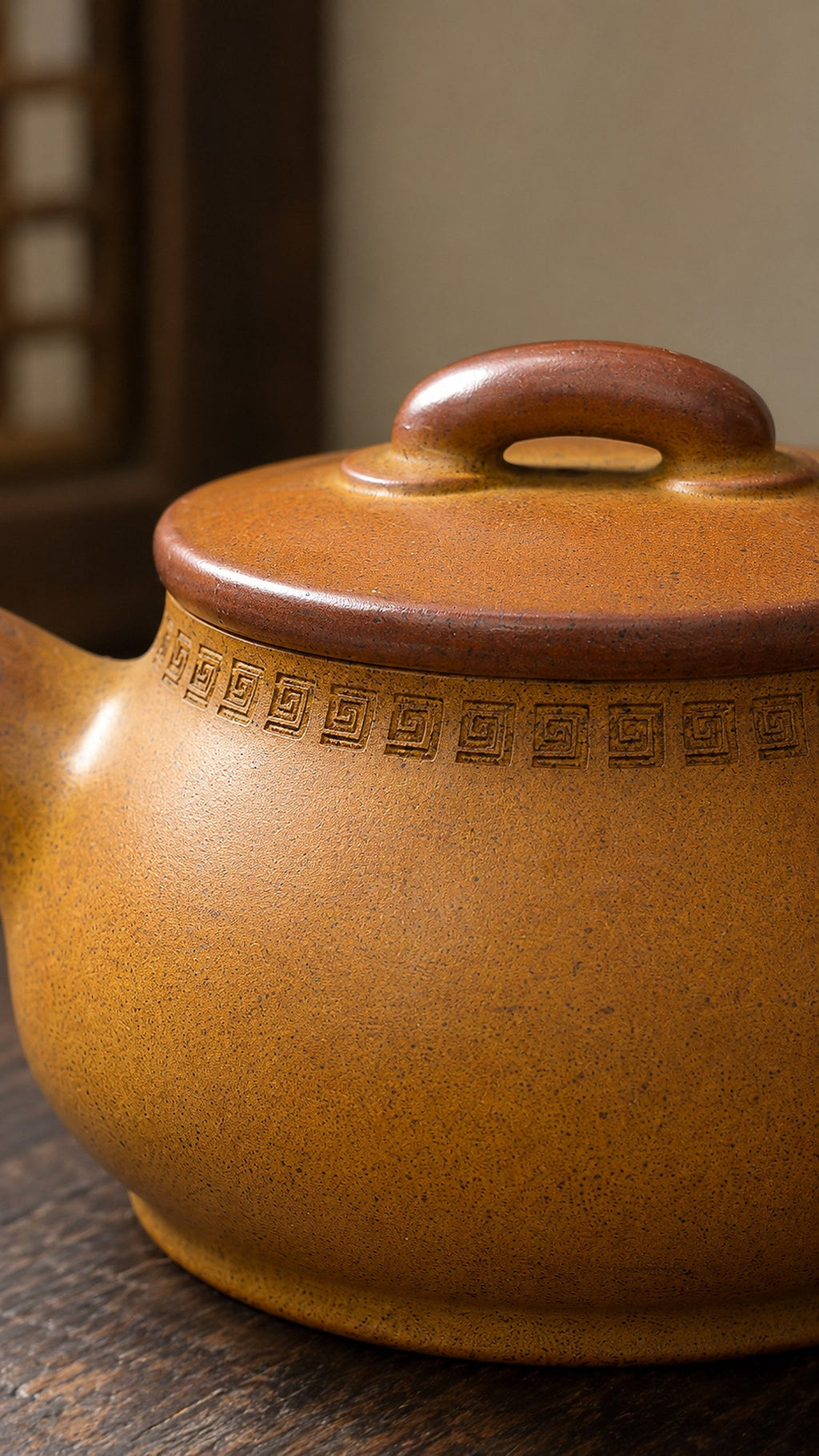 Ru Xiang Yixing Zisha Teapot – Golden Duanni Clay, 160ml