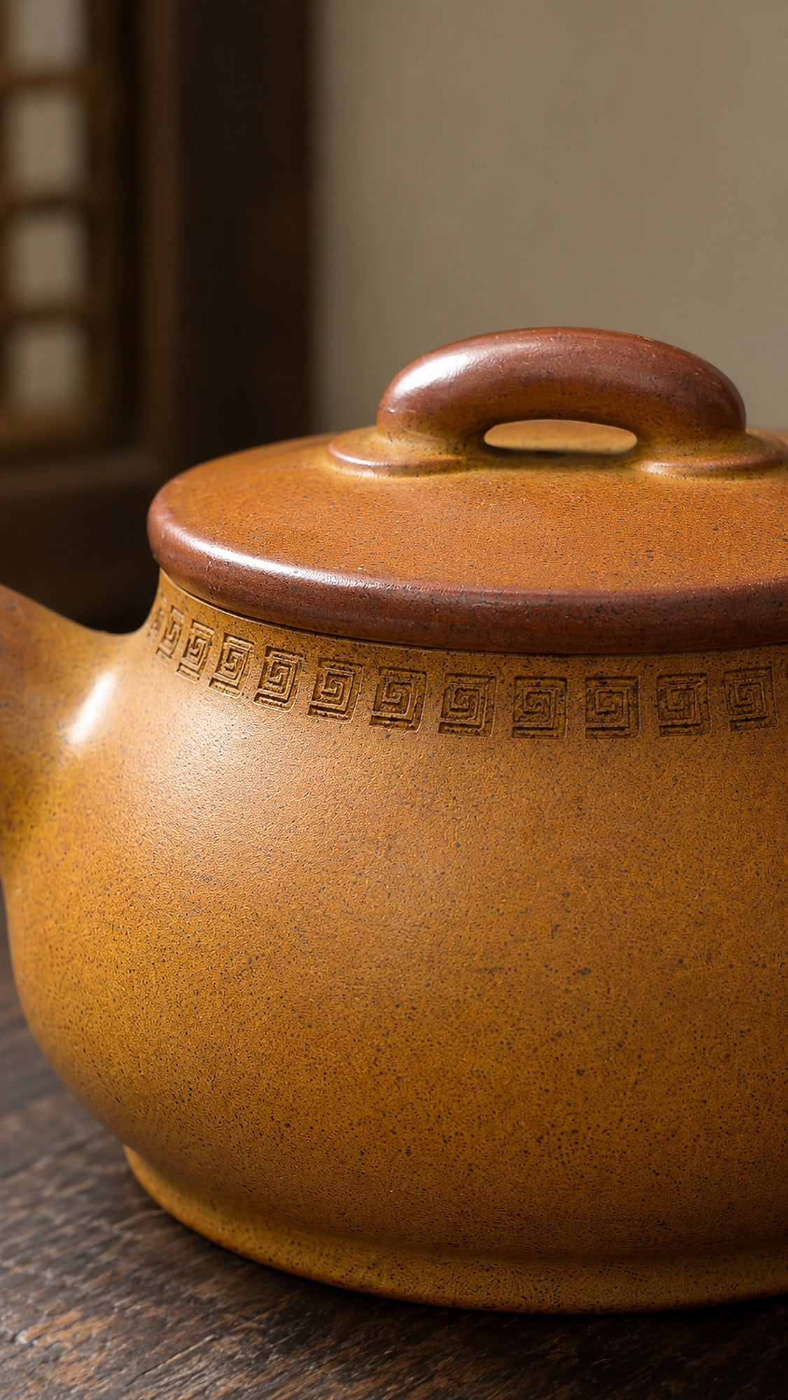 Ru Xiang Yixing Zisha Teapot – Golden Duanni Clay, 160ml