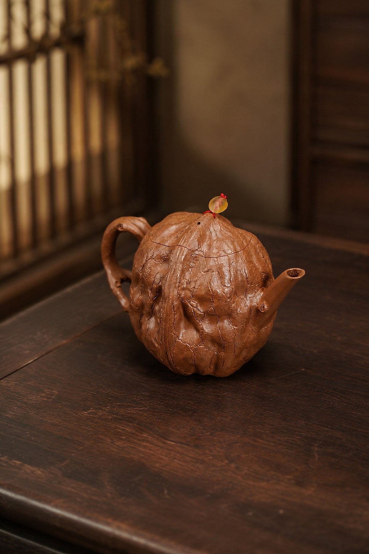 Handmade Sculptural Form Yixing Zisha Teapot – Aged Duanni Clay, 130ml