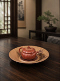 Handmade Sculptural Form Yixing Zisha Teapot – Aged Duanni Clay, 125ml