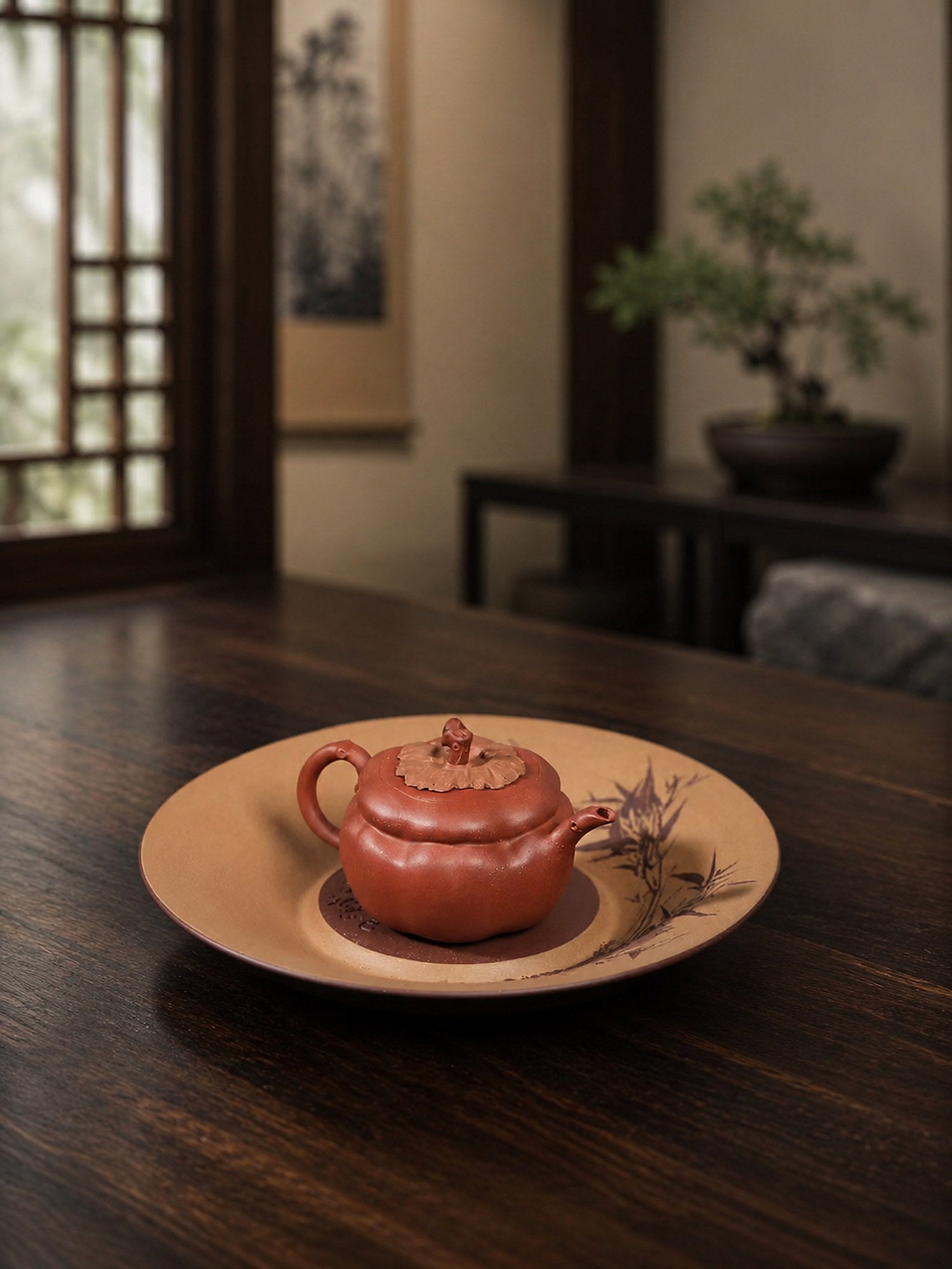 Handmade Sculptural Form Yixing Zisha Teapot – Aged Duanni Clay, 125ml