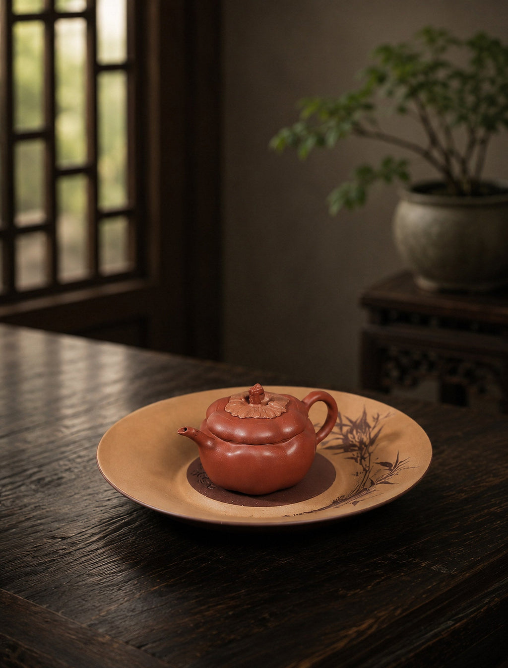 Handmade Sculptural Form Yixing Zisha Teapot – Aged Duanni Clay, 125ml