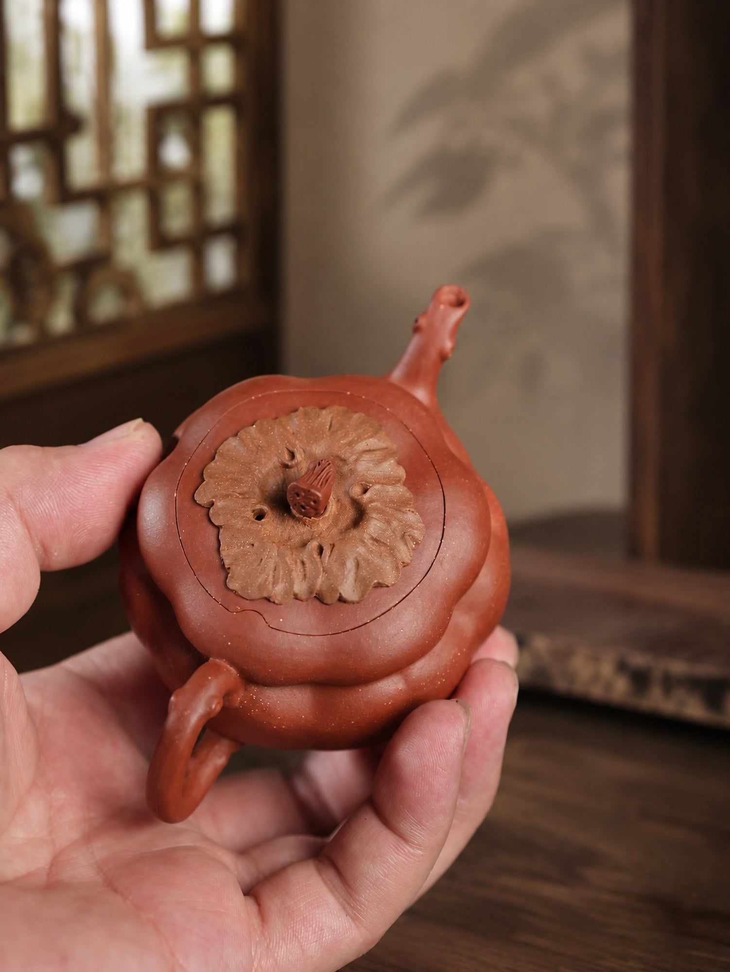 Handmade Sculptural Form Yixing Zisha Teapot – Aged Duanni Clay, 125ml