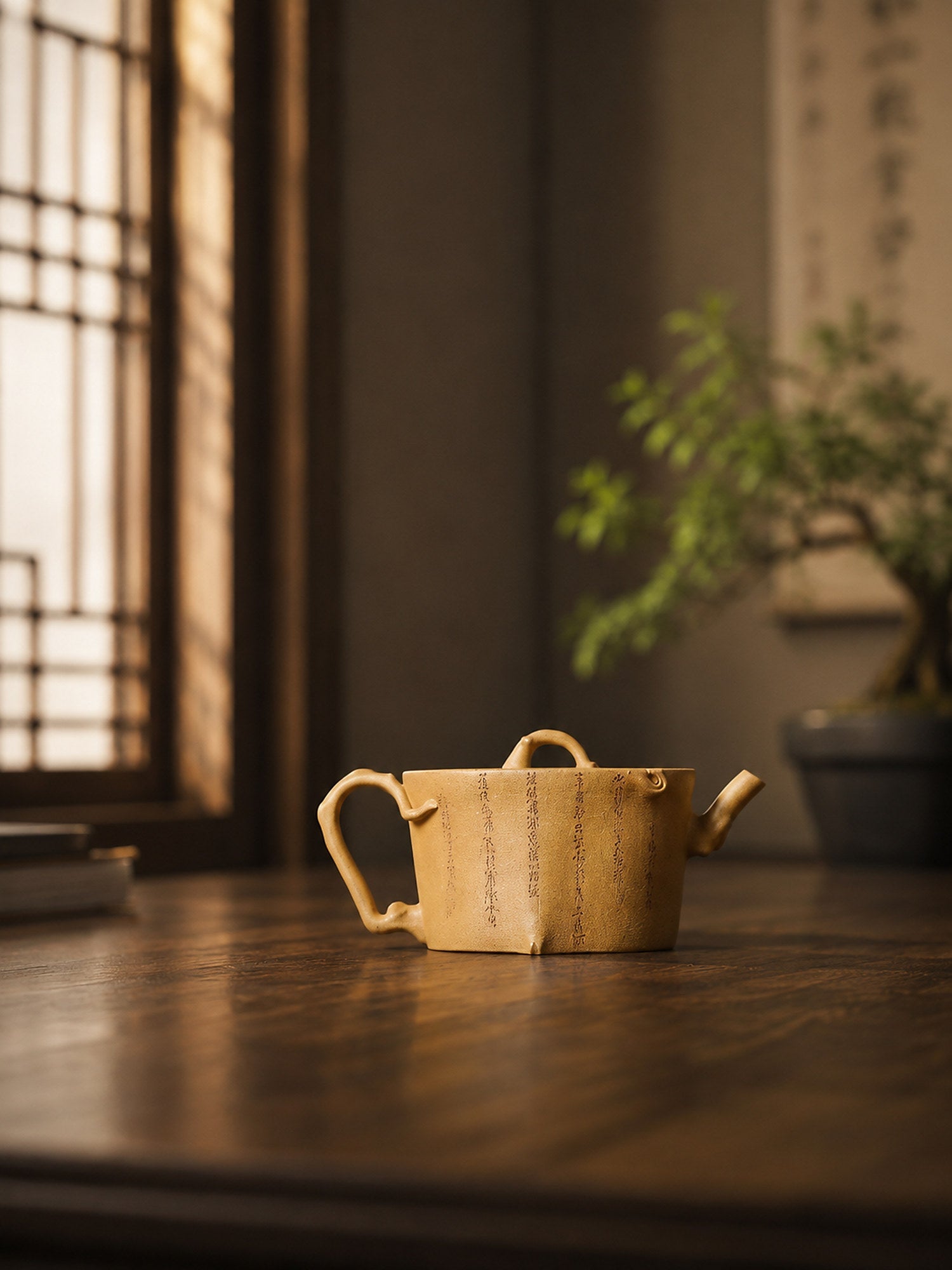 Handmade Sculptural Form Yixing Zisha Teapot – Aged Duanni Clay, 150ml – No. 313
