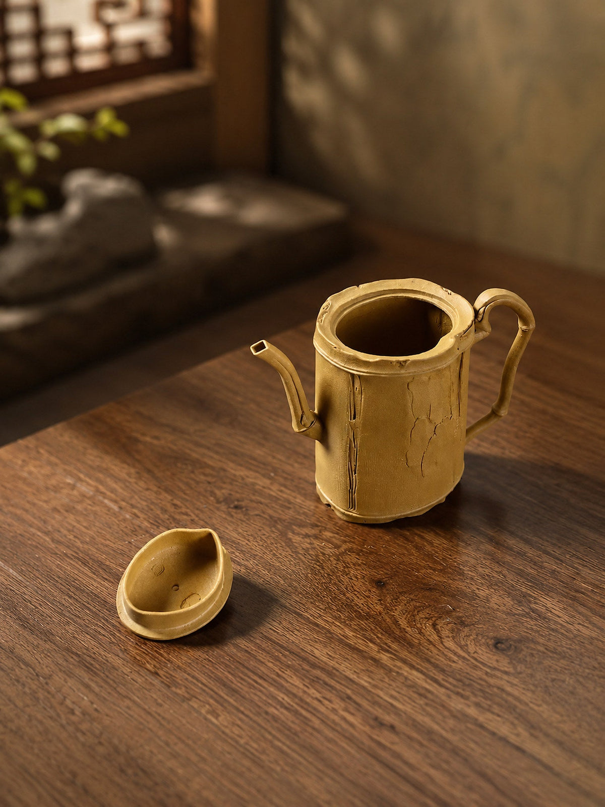 Handmade Sculptural Form Yixing Zisha Teapot – Aged Duanni Clay, 150ml – No. 317