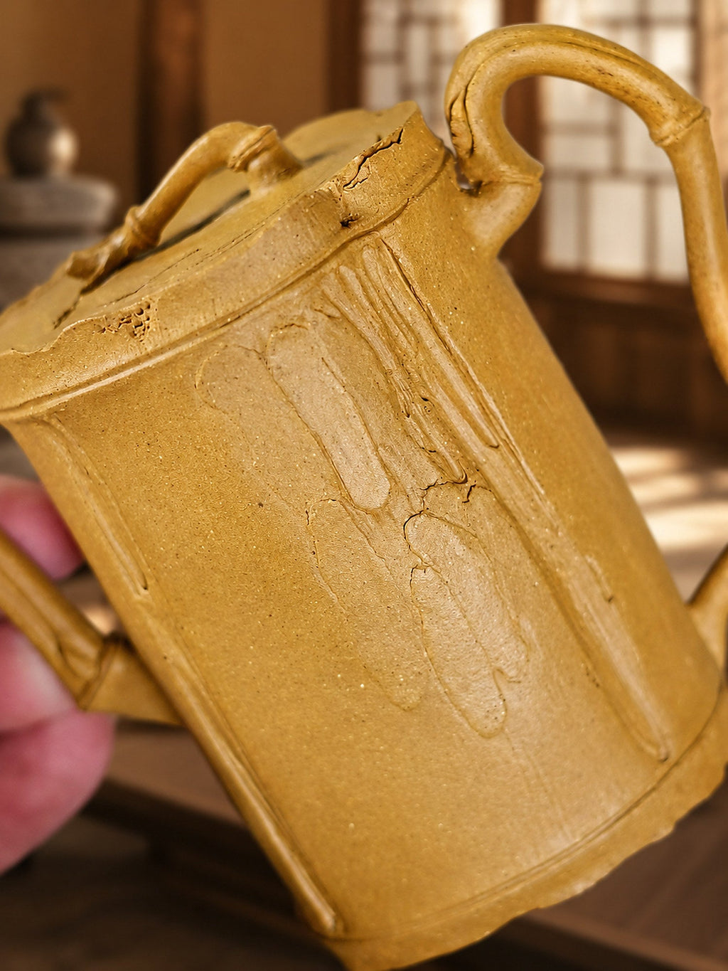Handmade Sculptural Form Yixing Zisha Teapot – Aged Duanni Clay, 150ml – No. 317