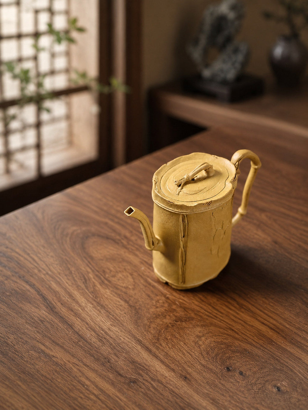 Handmade Sculptural Form Yixing Zisha Teapot – Aged Duanni Clay, 150ml – No. 317