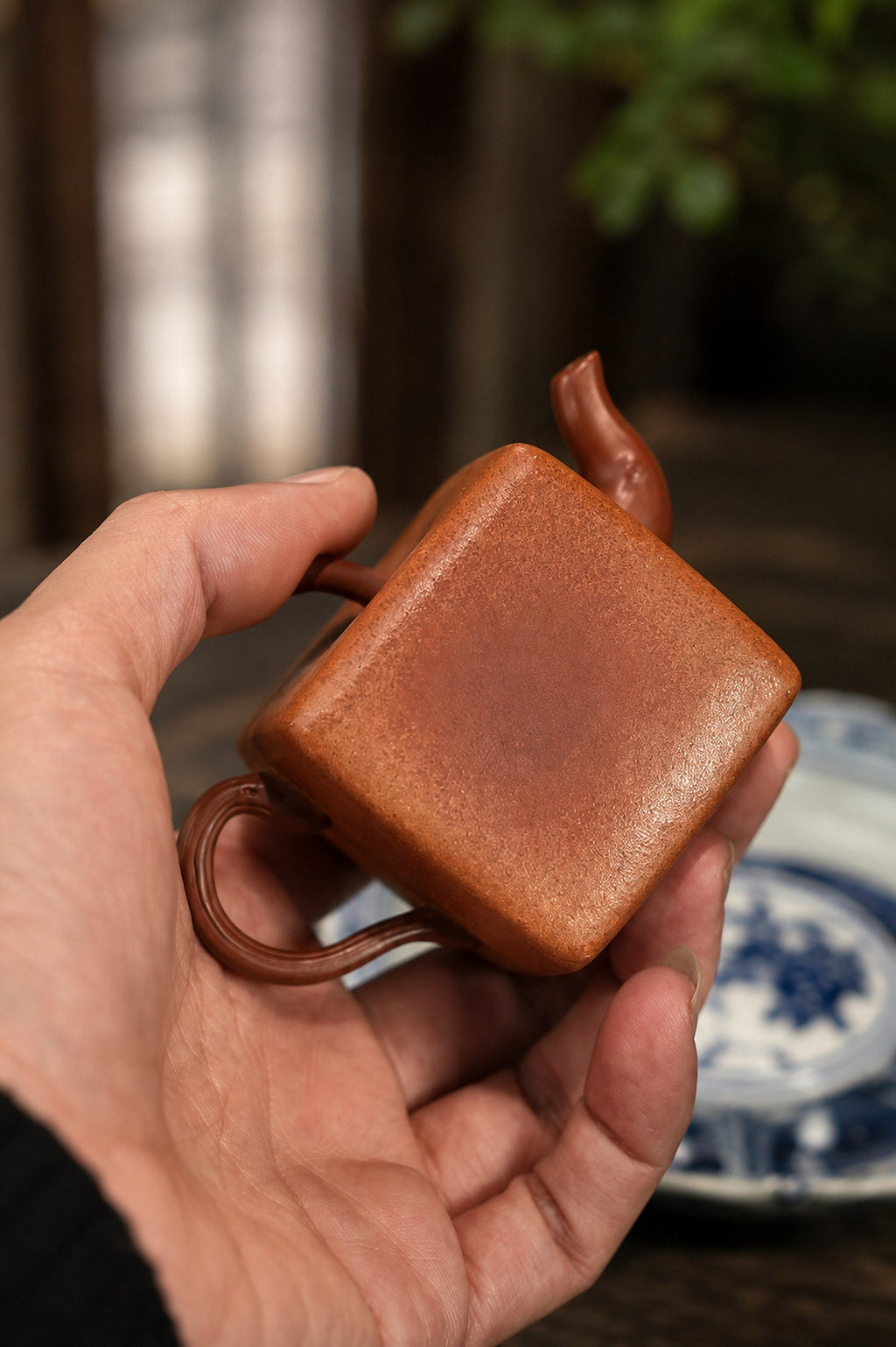 Handmade Sculptural Form Yixing Zisha Teapot – Aged Duanni Clay, 100ml