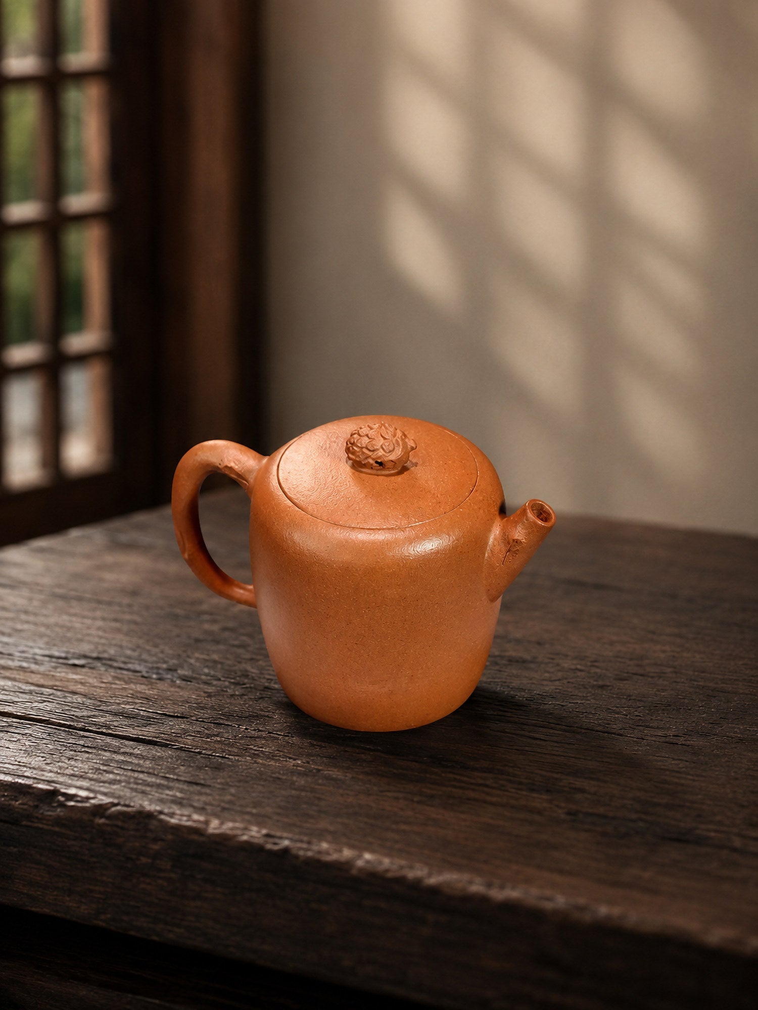 Sculptural Form Yixing Zisha Teapot – Aged Duanni Clay, 160ml