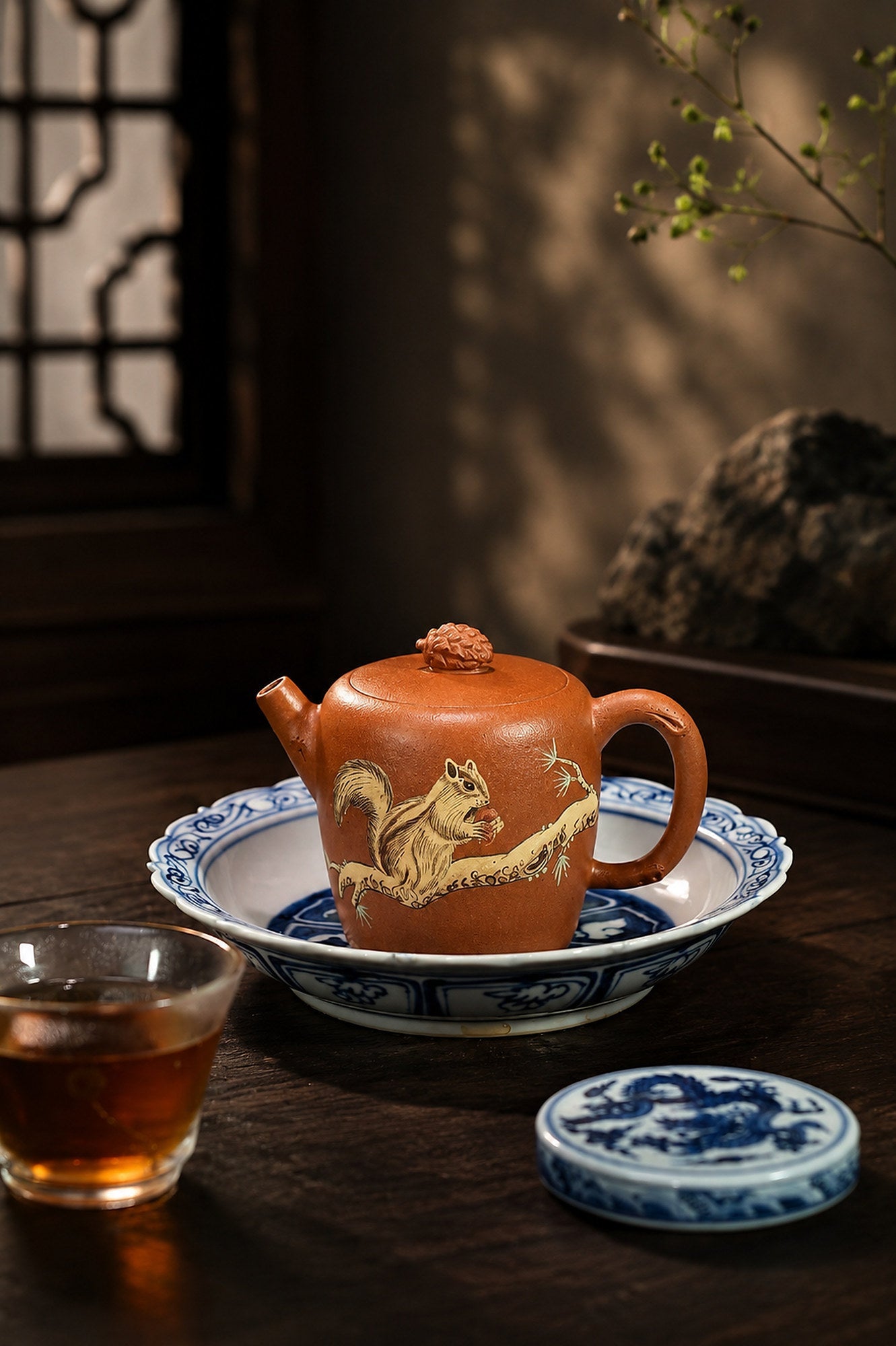Sculptural Form Yixing Zisha Teapot – Aged Duanni Clay, 160ml